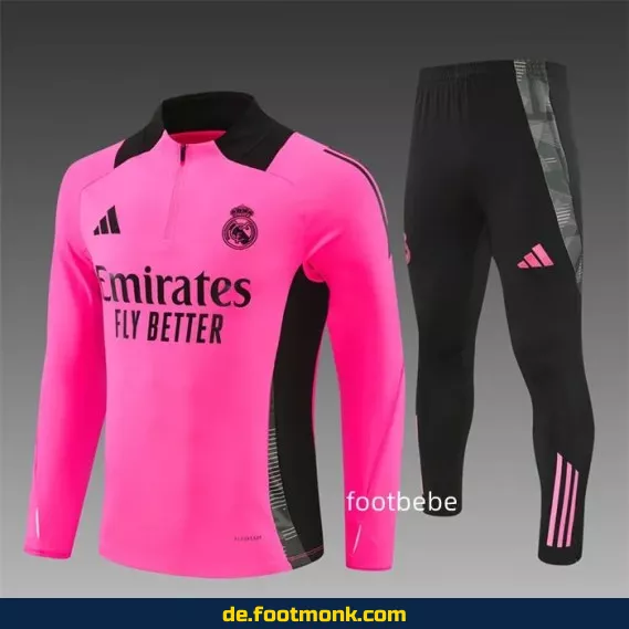 Real Madrid Trainingsanzug 2024/2025 – Rot Rosa | Fußballtrikots Herren/Damen/Kinder | Authentisches Vereinstrikot | Nike/Adidas | Günstig Online Kaufen