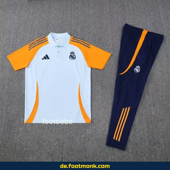 Real Madrid Trainingsanzug 2025/2026 – Weißes Polo Trikot – Herren/Damen/Kinder – Offiziell & Authentisch